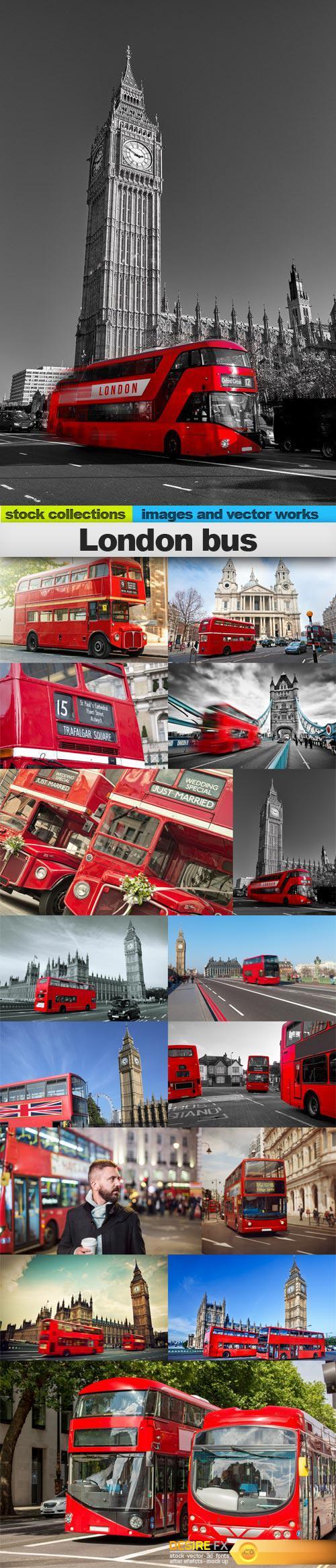London bus, 15 x UHQ JPEG