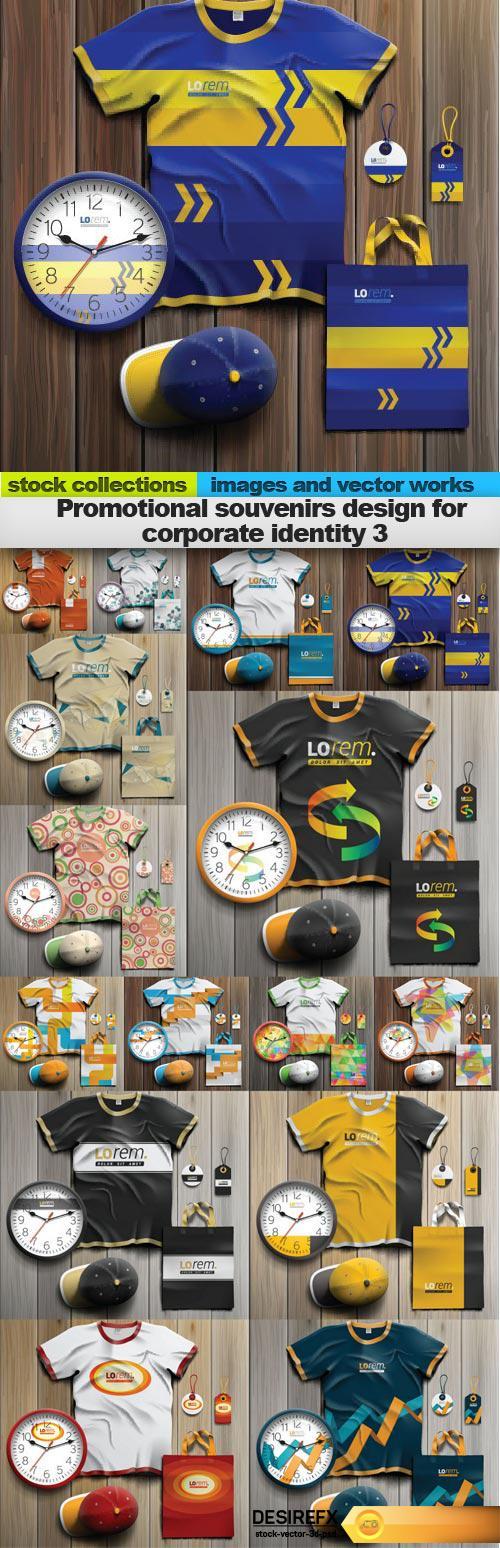 Promotional souvenirs design for corporate identity 3, 15 x EPS