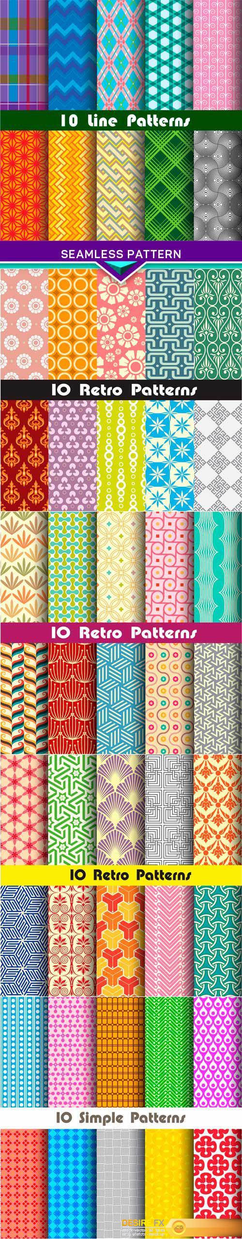 Seamless pattern Collection 5x EPS
