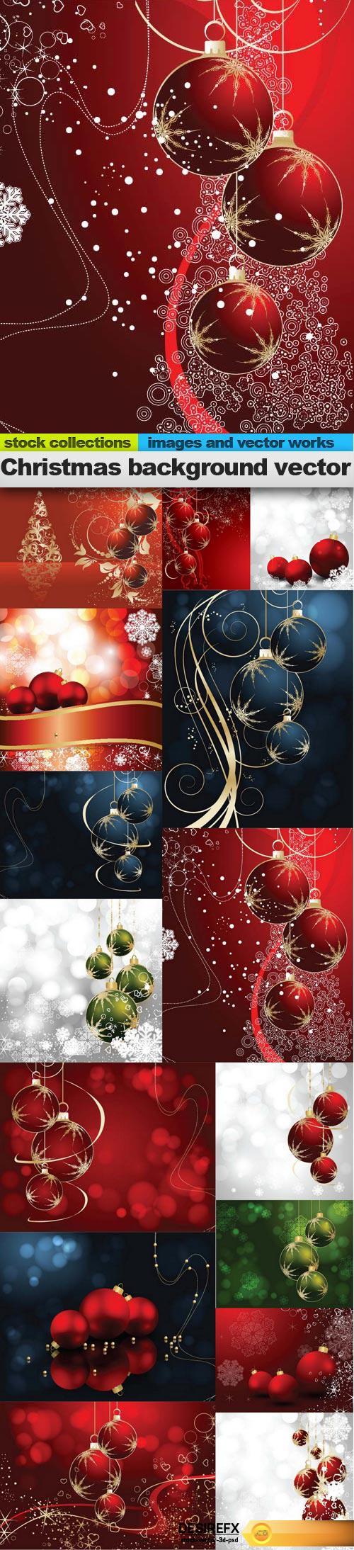 Christmas background vector, 15 x EPS