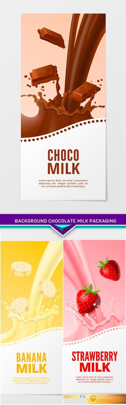 Background chocolate milk packaging 3X EPS