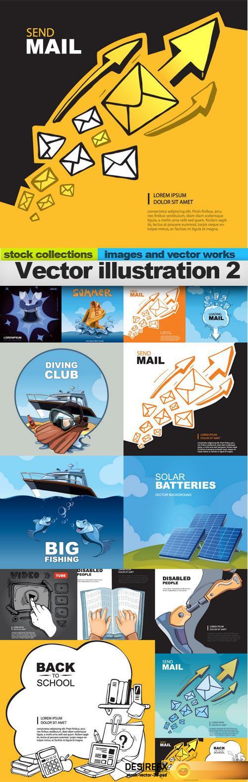 Vector illustration 2, 15 x EPS