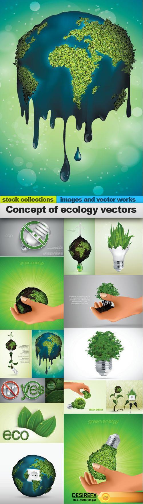 Concept of ecology vectors, 15 x EPS