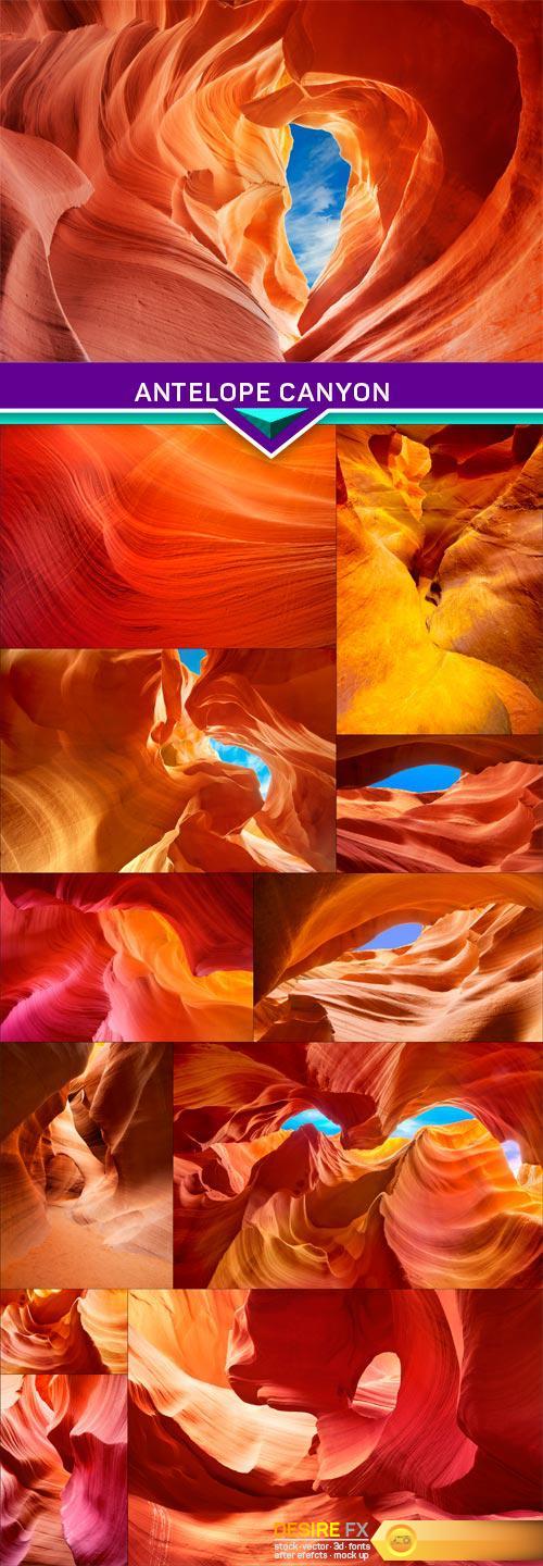Color shades of the rock inside the antelope canyon 12X JPEG