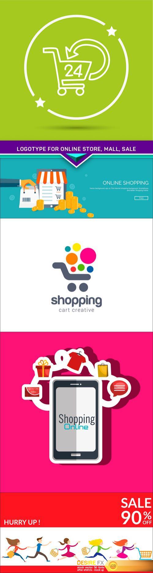 Logotype for online store, mall, sale 5X EPS