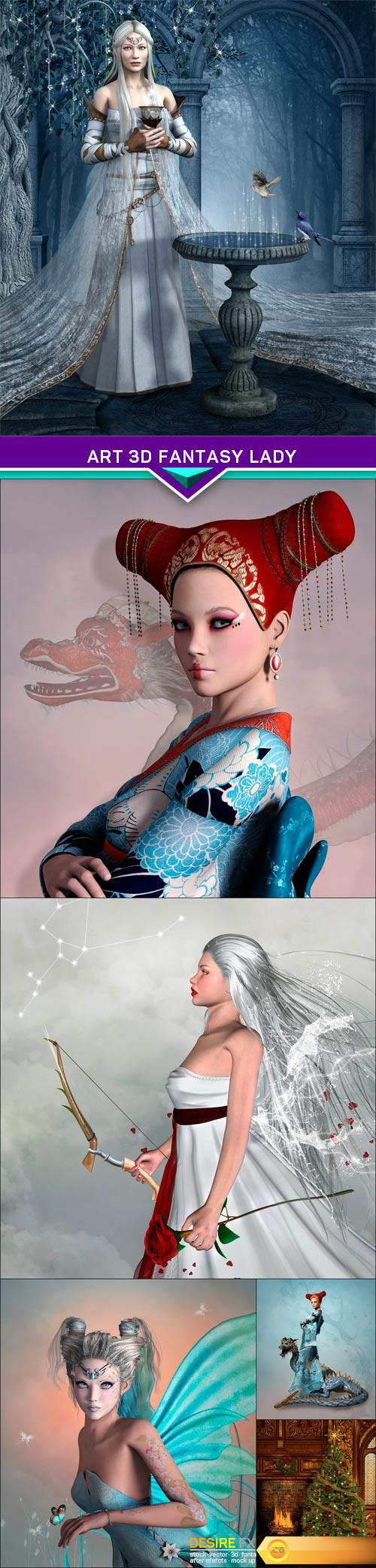Art 3d fantasy lady 6X JPEG