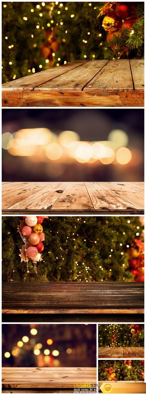 Christmas and New year background blurred light bokeh 6X JPEG