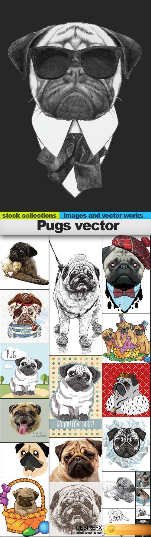 Pugs vector, 20 x EPS