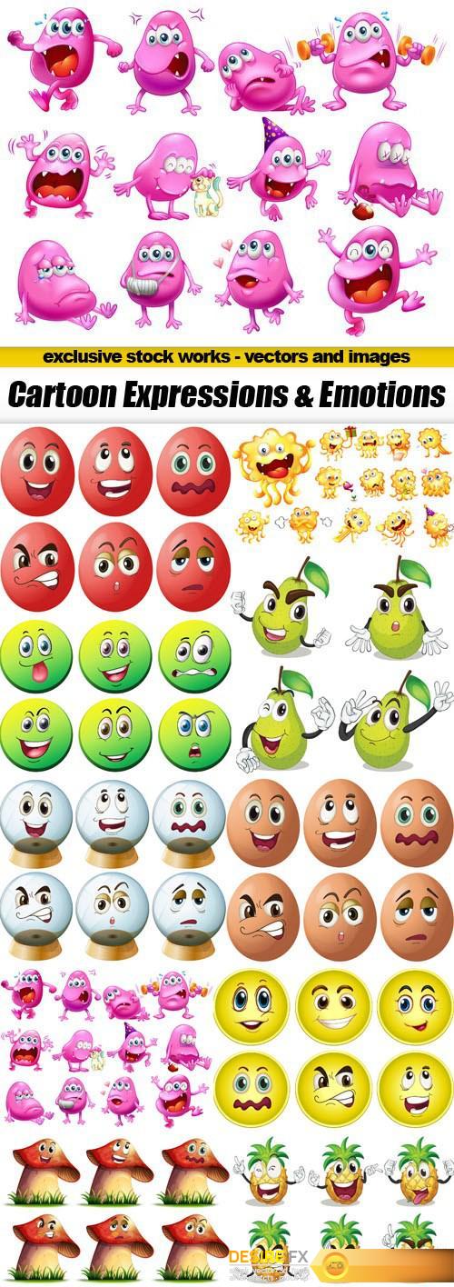 Cartoon Expressions & Emotions - 10xEPS
