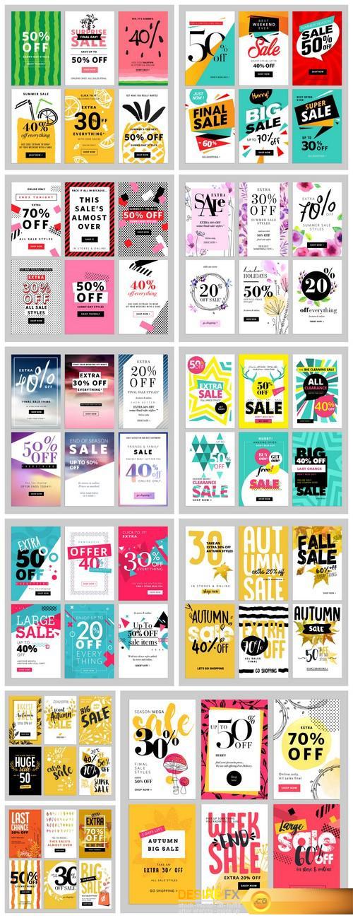 Sale, banners vector 11X EPS