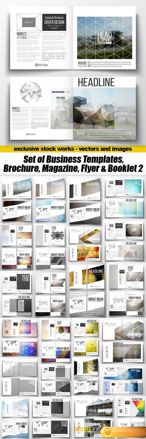 Set of Business Templates, Brochure, Magazine, Flyer & Booklet 2 - 25 EPS