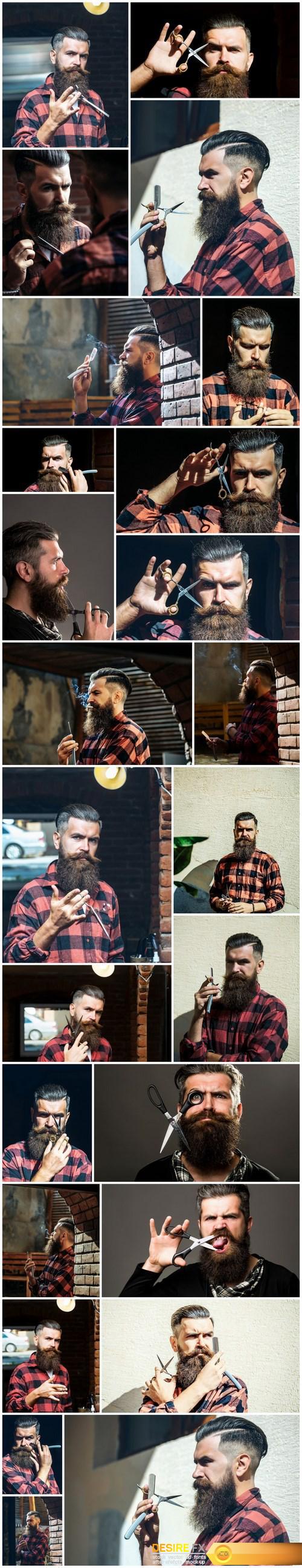 Man with Beard, Brutal Style, Hipster 4 - 25xUHQ JPEG Photo Stock