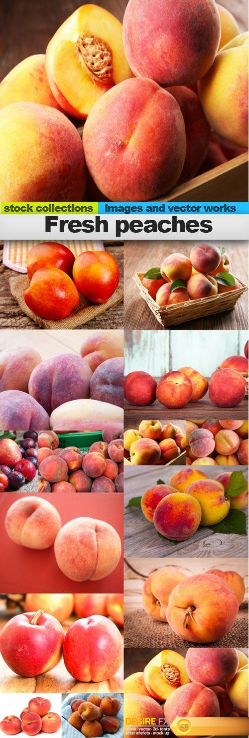 Fresh peaches, 15 x UHQ JPEG