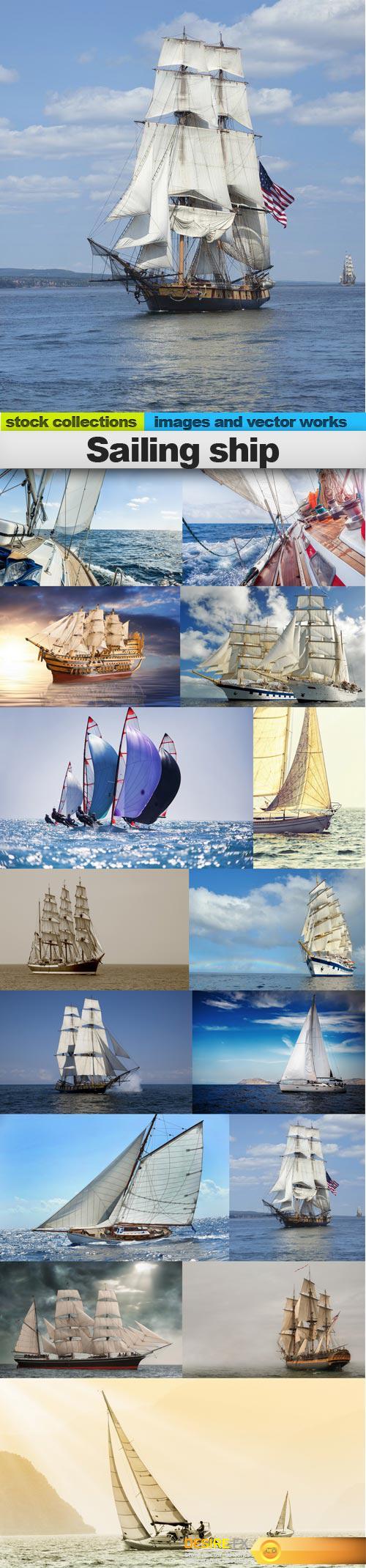 Sailing ship, 15 x UHQ JPEG