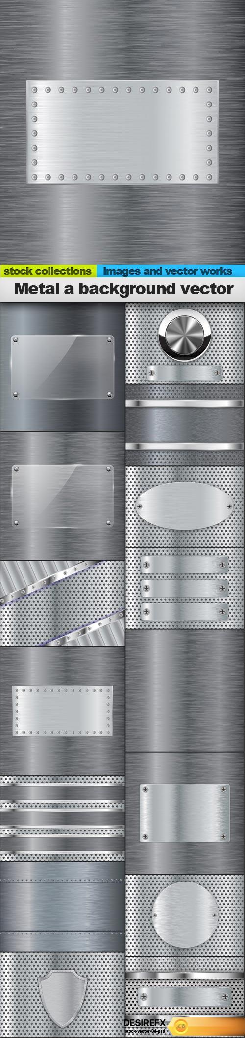 Metal a background vector, 15 x EPS