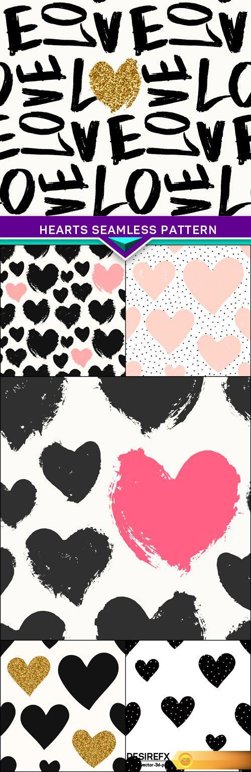 Hearts Seamless Pattern 6X EPS