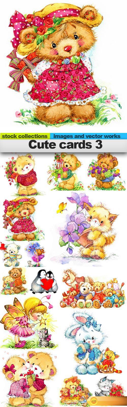 Cute cards 3, 15 x UHQ JPEG