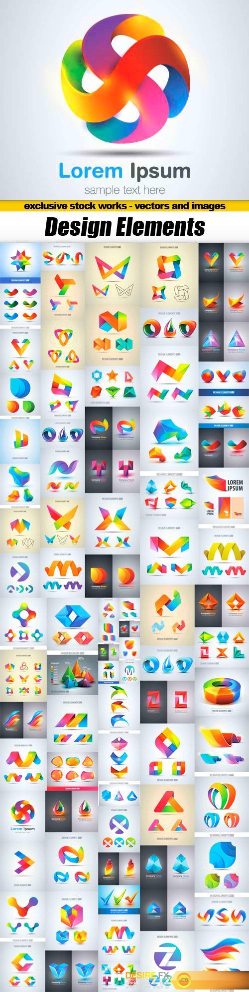 High Quality Vector Design Elements and Logos - 85x EPS