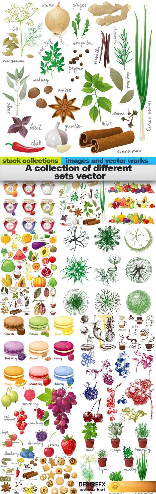 A collection of different sets vector, 15 x EPS