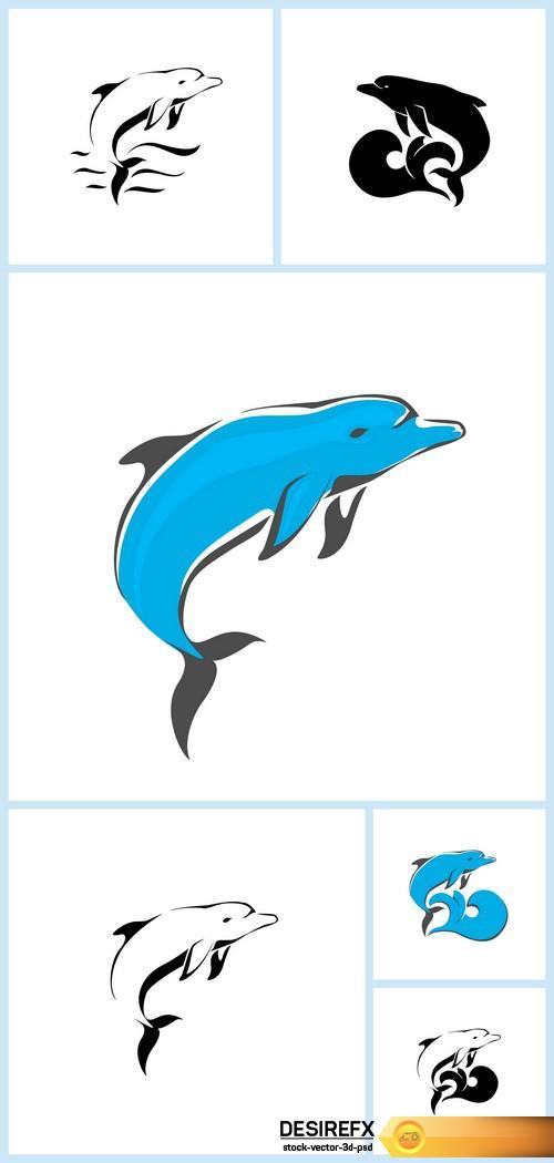 Dolphin Template Logo 6X EPS
