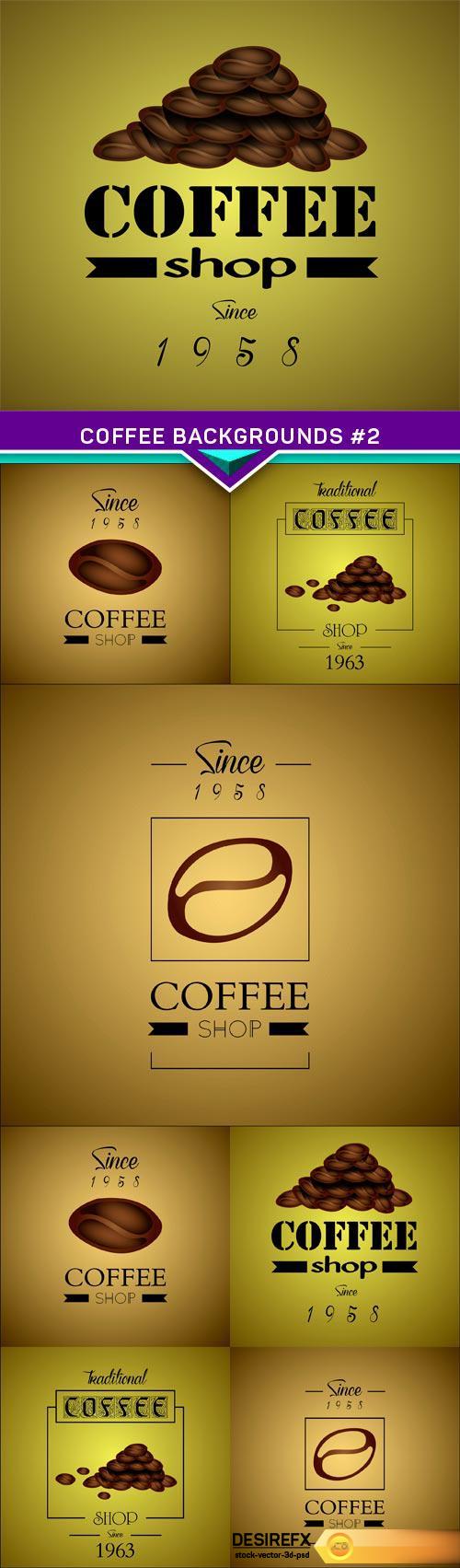 Coffee backgrounds #2 5X EPS
