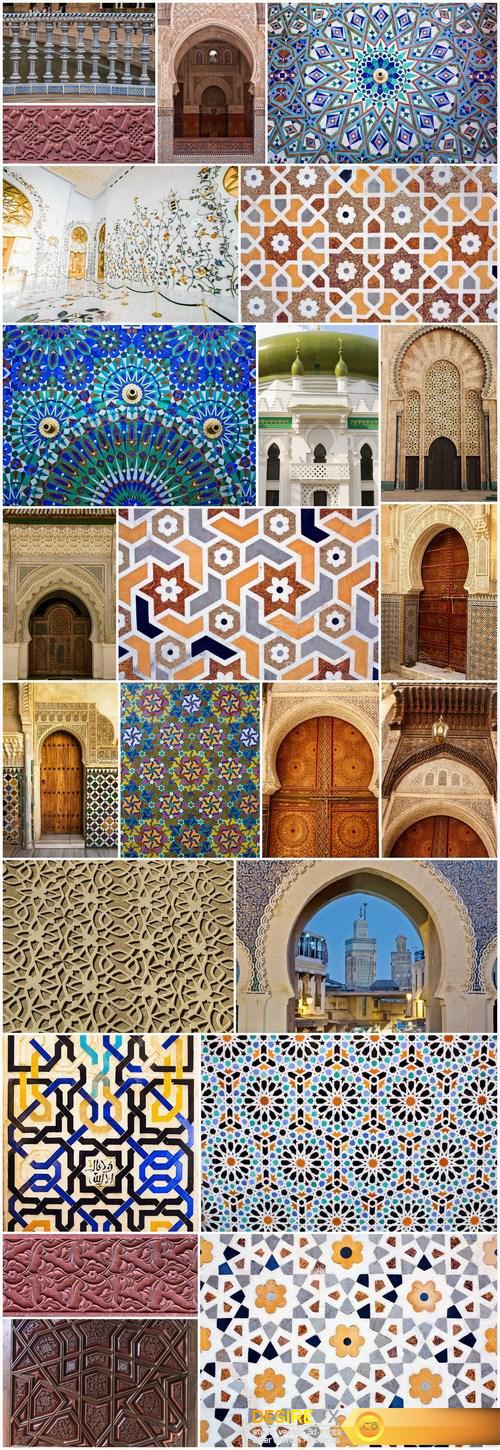 Arab ornaments and elements of architecture - 23xUHQ JPEG Photo Stock