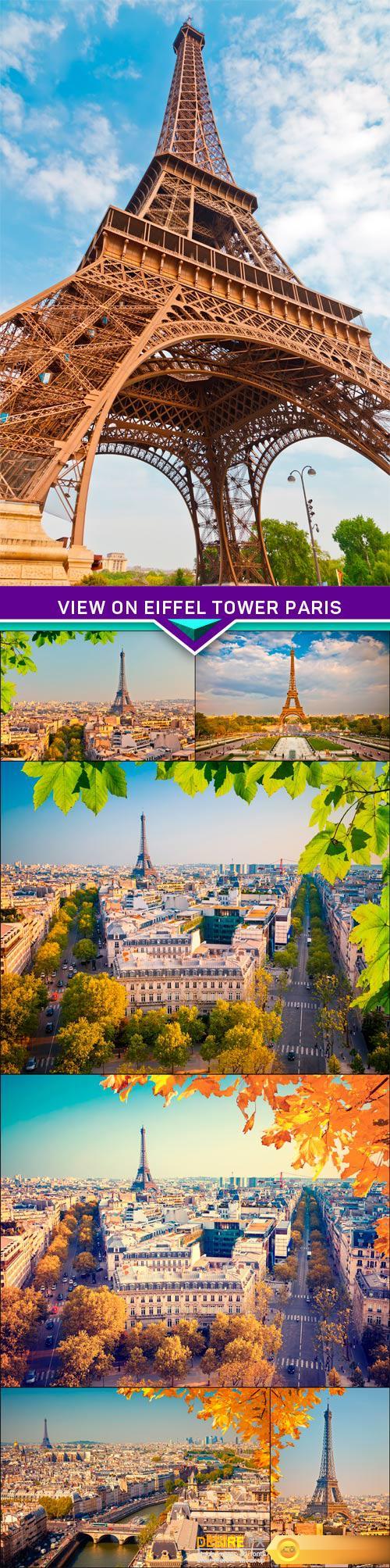 View on Eiffel tower Paris 7X JPEG