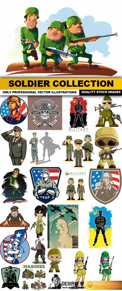 Soldier Collection - 25 Vector