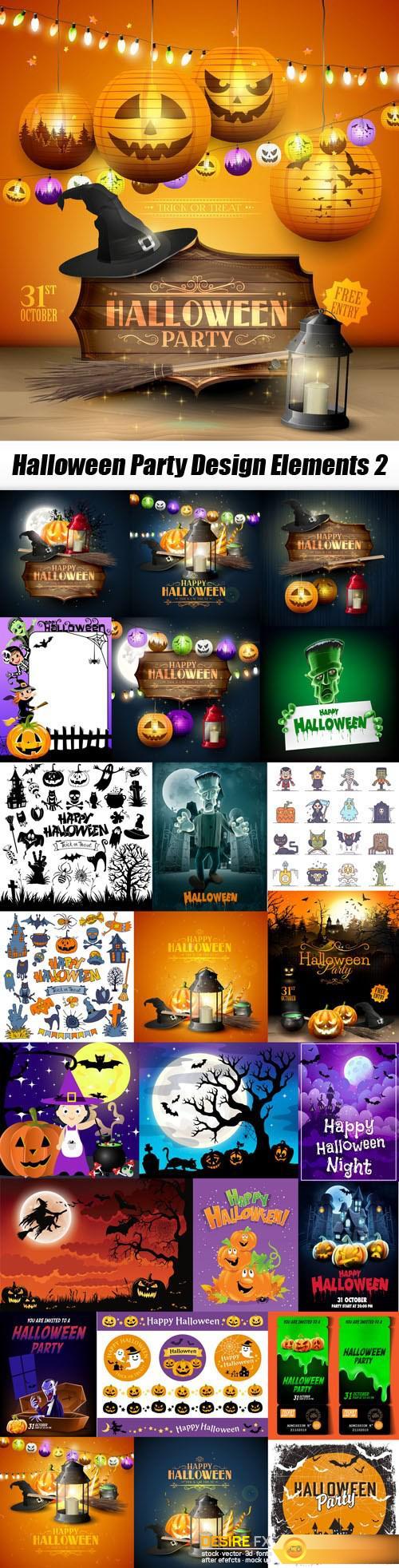 Halloween Party Design Elements 2 