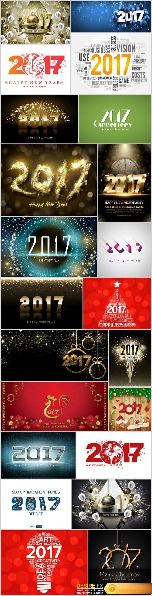 New Year Design 2017 part 2 - 24xEPS Vector Stock