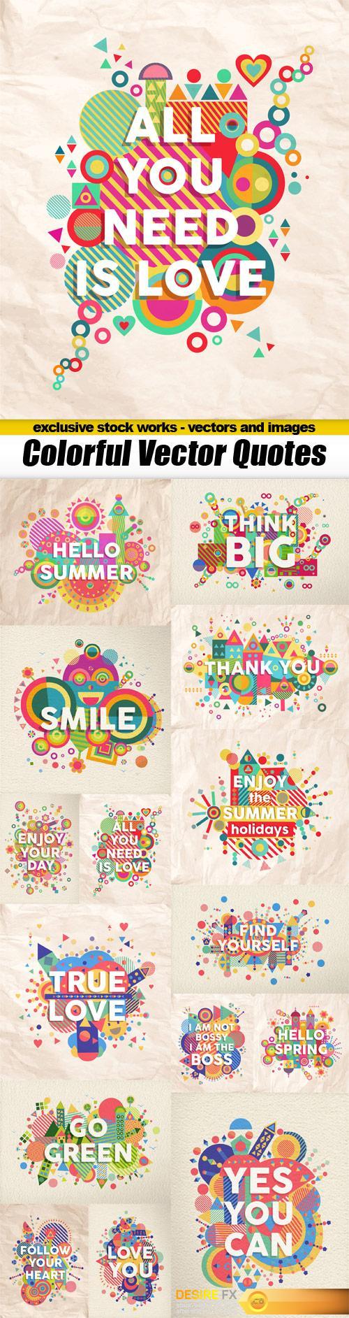 Colorful Vector Quotes - 15x EPS