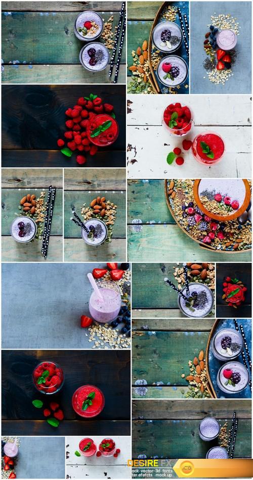 Healthy berry smoothie - 16xUHQ JPEG