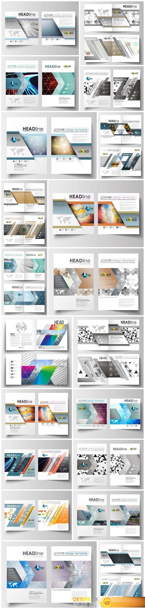 Cover design template, magazine, flyer, booklet or annual report 5 - 20xEPS Vector Stock