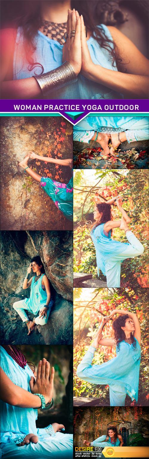 Woman practice yoga outdoor 8X JPEG