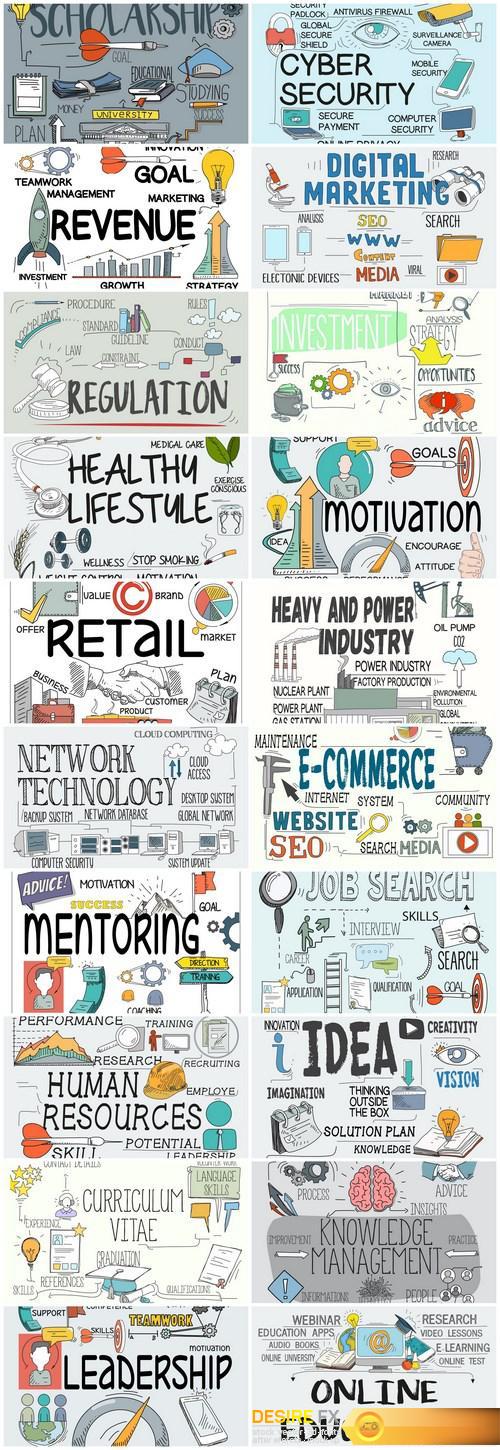 Business & Marketing Concept 4 - 20xEPS Vector Stock