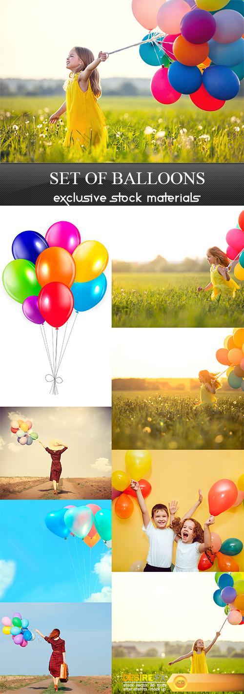 Set of balloons - 9UHQ JPEG