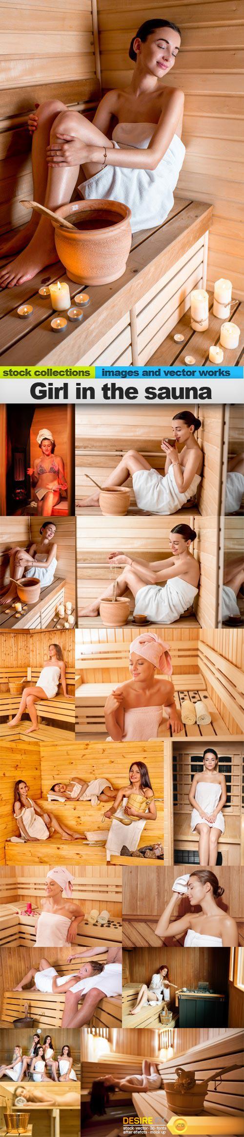 Girl in the sauna, 15 x UHQ JPEG