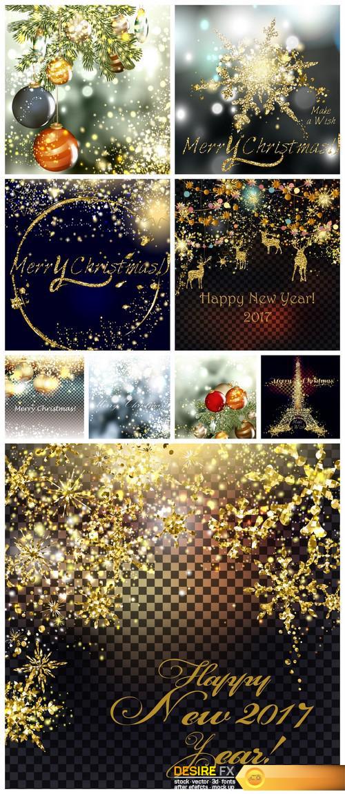 Festive background greeting card Christmas and New Year 2017 9X JPEG
