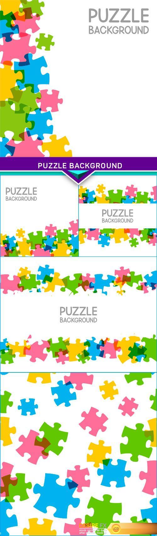 Puzzle background with place for Your text 5X EPS