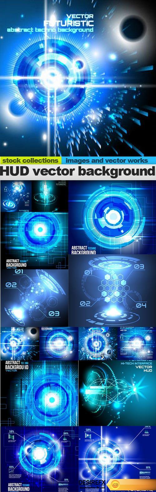 HUD vector background, 15 x EPS