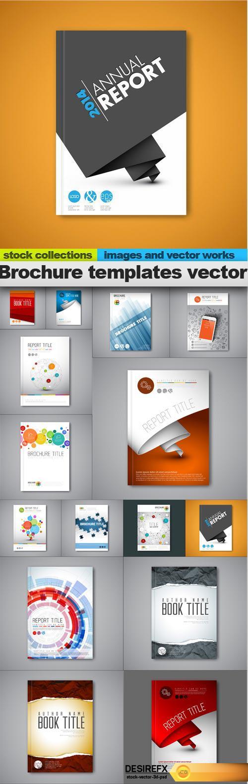 Brochure templates vector, 15 x EPS