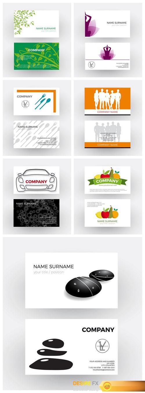 Vector abstract Business card 7X EPS