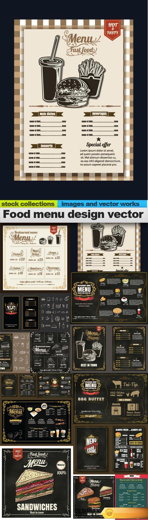 Food menu design vector, 15 x EPS
