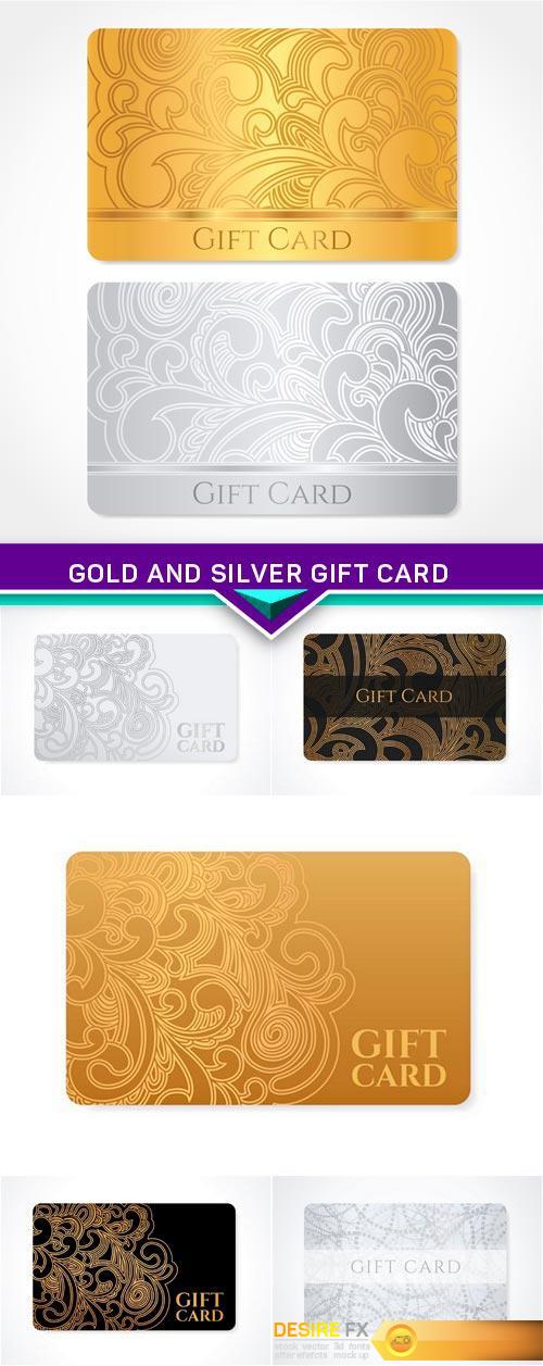 Gold and silver gift card 6X EPS