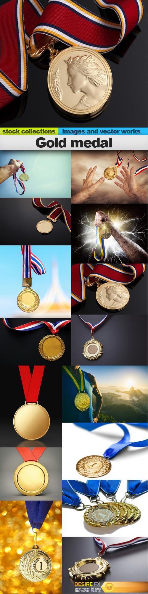 Gold medal, 15 x UHQ JPEG