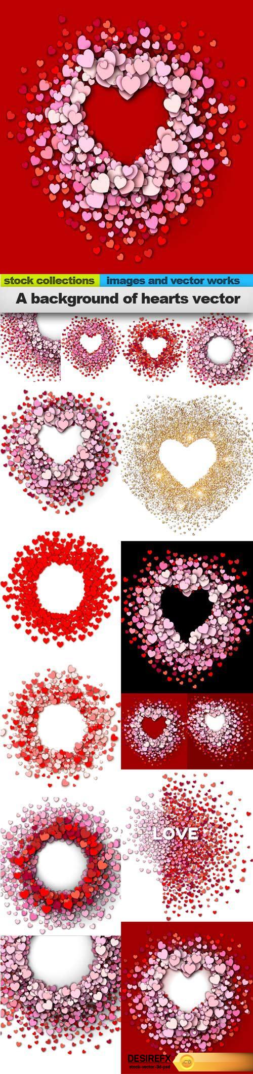 A background of hearts vector, 15 x EPS 