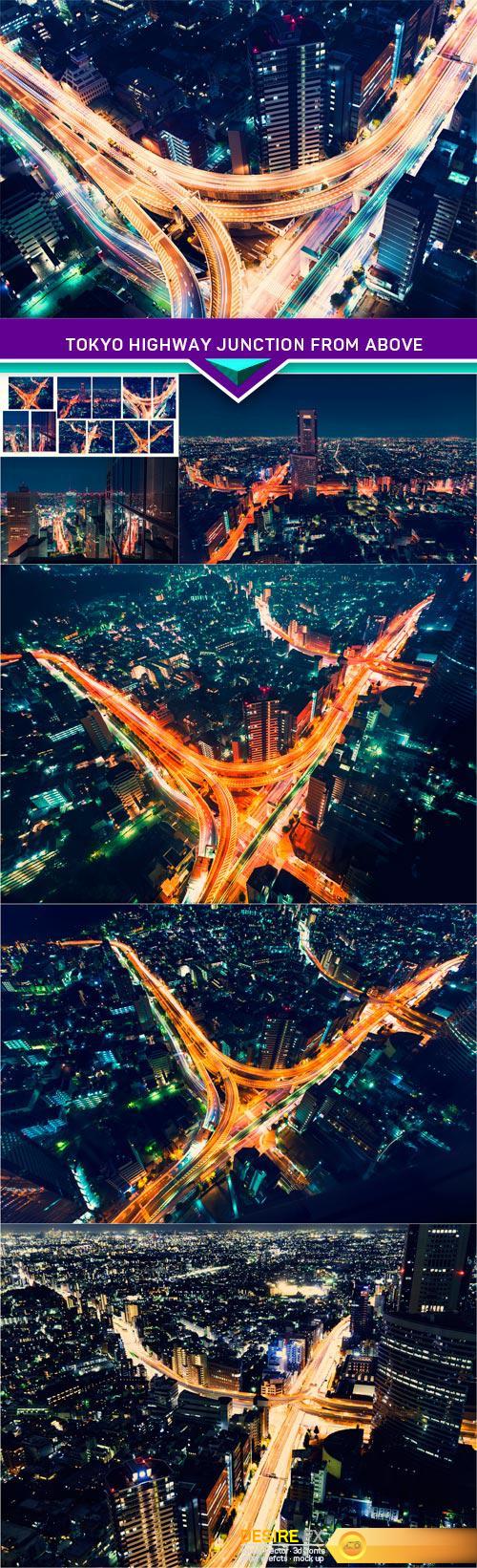 Tokyo highway junction from above 7X JPEG