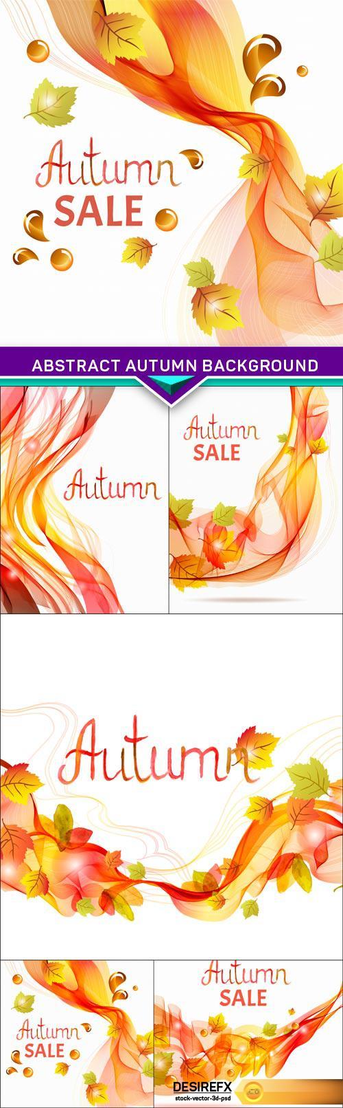Abstract autumn colorful template background 5X EPS