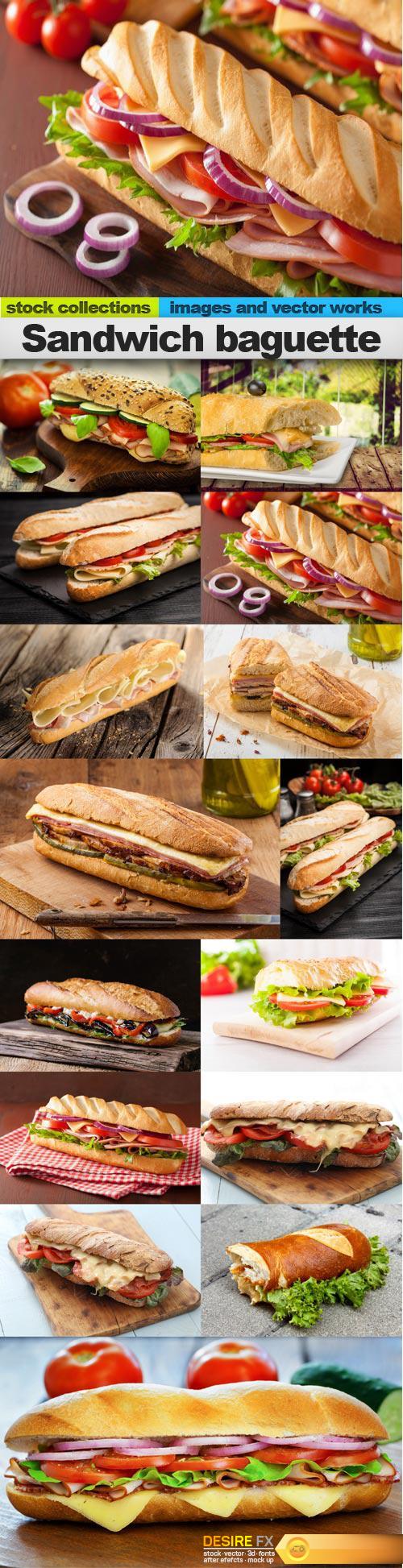 Sandwich baguette, 15 x UHQ JPEG