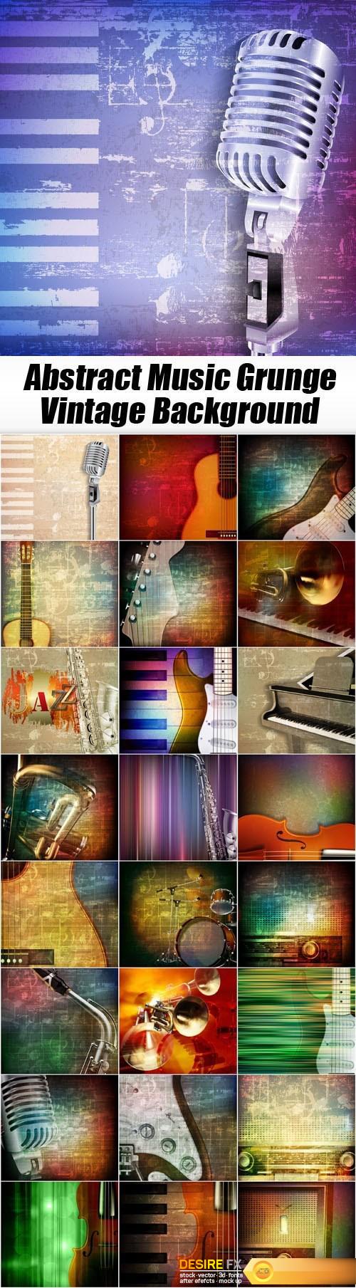 Abstract Music Grunge Vintage Background